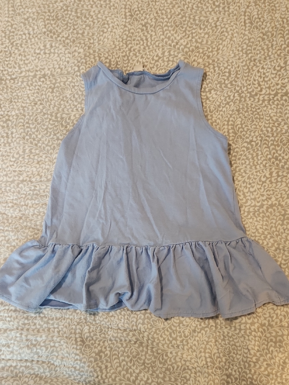 ✨ 3 For $25 SALE Don't Miss The Back! Crewcuts Light Blue Ruffle-Hem Girls Tank